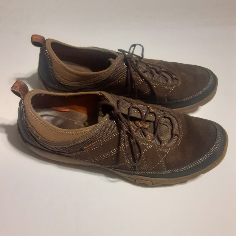 Merrell Women's Mimosa Glee Mocha Suede Lace Up Walking Shoes J46582 Size 11